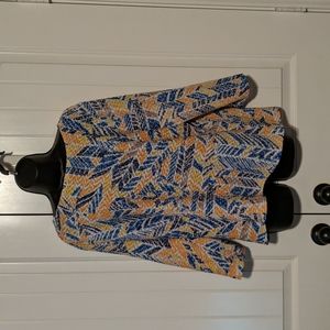 Ruby Rd lightweight multicolored extra large long sleeve blouse